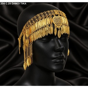 Saudi Style Arabic Bridal Head Jewellery <b>Gold</b> Plated Forehead Head Chain for Women Arab Jewelry <b>Headband</b> Arabic Head Jewellery - Product Image 4