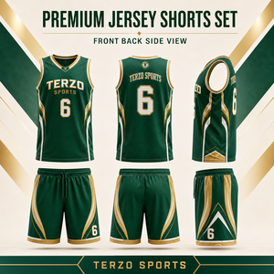 Uniforme de Baloncesto Emerald Champion, Conjunto de Jersey y Pantalones Cortos de Malla de Diamantes de Lujo con Logotipo del Club Personalizado, Nombre y Número del Jugador - Product Image 5