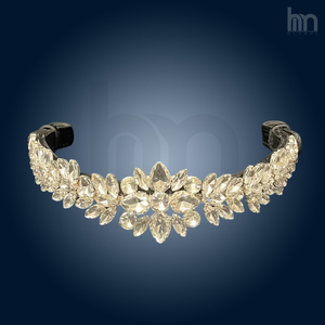 Diadema de cuero personalizada para caballo con cristales transparentes, diadema con broche a presión, accesorios ecuestres brillantes para caballo. - Product Image 2