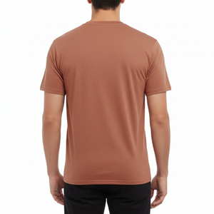 Camiseta de algodón lisa, corte holgado, estilo urbano, con logo personalizado impreso, camiseta de jersey para hombre. - Product Image 4