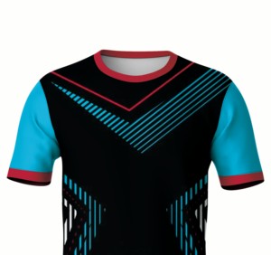 เสื้อกีฬาโพลีเอสเตอร์แห้งเร็วพิมพ์ลายโลโก้ตามสั่ง - Product Image 5