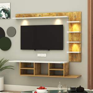 Meuble TV mural LED, support mural pour téléviseur, unité de divertissement TV, meuble TV pour salon, support pour décodeur - Product Image 3