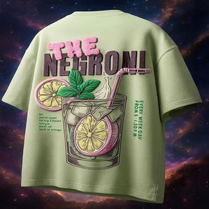 Camiseta de Hombre con Ribete en Contraste Verde, Manga Corta, Corte Regular, Cuello Redondo, Estilo Casual, Tejido de Seda/Algodón, Secado Rápido, Color Sólido - Product Image 4