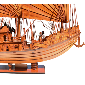 Modèle de bateau en bois artisanal Halong Dragon, bateau traditionnel vietnamien en bois, décoration nautique pour la maison, 170Lx48Wx145H cm - Product Image 6