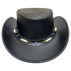 Nouveau style, faible MOQ, chapeaux de cowboy en cuir, couleur personnalisée, produit le plus vendu, chapeaux de cowboy en cuir - Product Image 1