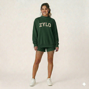 Daily Prime Winter Mockneck Short <b>Set</b> Women Thick Warm Two Piece Outfit Soft Fabric Cozy Cold Weather Wear <b>Set</b> - Product Image 1