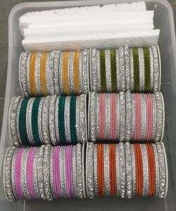 Premium Rajwadi Bangles for Women in Zinc Alloy with Unique Pearl Center Heavy Bridal Ethnic Jewelry Festive & Special Occasions - Product Image 1