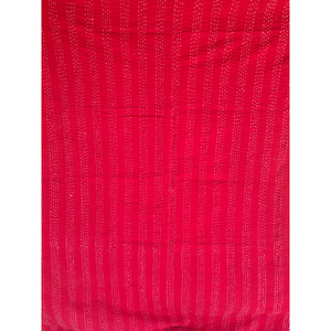 Couverture Kantha en patchwork faite à la main, rouge, en coton, réversible, pour lit, décoration intérieure, cadeau pour elle - Product Image 4