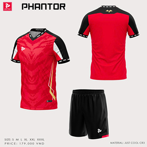 ชุดฟุตบอลแบบกำหนดเอง Phantor JP แห้งเร็ว ระบายอากาศได้ดี คอกลม ชุดทีมฟุตบอลสำหรับผู้ใหญ่ โลโก้แบบกำหนดเอง ติดด้วยความร้อน - Product Image 2