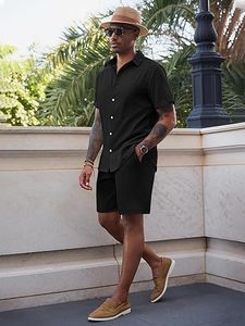Men Summer <b>Knitted</b> Embroidered 100% Cotton Quick Dry Short Sleeve Custom Logo Joggers Suits <b>Set</b> Shirt and Short <b>Set</b> - Product Image 6