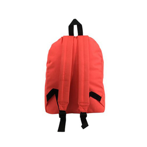 Red <b>Backpack</b> With Zipper Closure Adjustable <b>Strap</b> Unisex Casual Daily Use Below 20L Capacity Durable Solid Color - Product Image 2