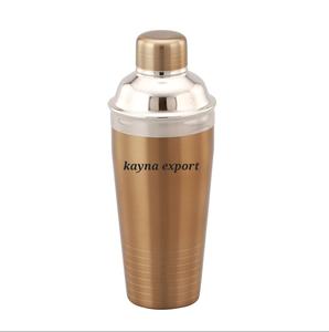 Coctelera de Acero Inoxidable con Acabado Dorado y Blanco de Primera Calidad, Capacidad de 500 ml, Accesorios de Bar, Juego de Coctelería - Product Image 4