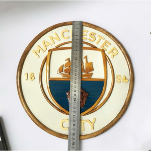 Plaques murales en bois artisanales en intarsia, décoration intérieure, affichage des logos des clubs de football, fabriquées en usine au Vietnam, bon prix - Product Image 2