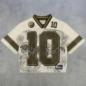 Camiseta de Béisbol con Estampado de Dibujos Animados para Hombre, Estilo Urbano, Corte Regular Informal, Antibacteriana, Nombre del Equipo Personalizado, Unisex - Product Image 5