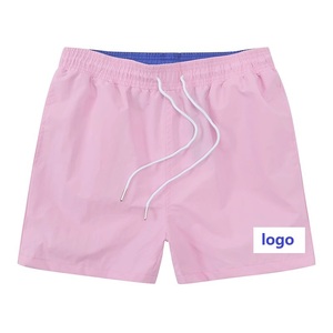 Pantalones Cortos Deportivos Casuales para Hombre, Blancos, de Secado Rápido, con Cordón Ajustable, Color Sólido, Logotipo Frontal, Cintura Media, Tejido de Poliéster - Product Image 2