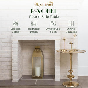 Table d'appoint en or luxueuse la plus vendue Table basse moderne vintage en métal et laiton Accent Piédestal latéral pour les petits espaces Table à boire - Product Image 5