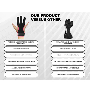 Gants de tir à l'arc traditionnels faits à la main en cuir, pour la chasse et le tir, avec logo personnalisé, fabricant et fournisseur en gros - Product Image 4
