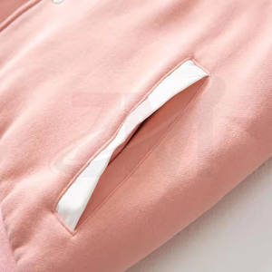 Vestes de sport tendance de couleur rose avec logo personnalisé pour hommes, en tissu polaire 100% coton, taille personnalisée, marque - Product Image 4