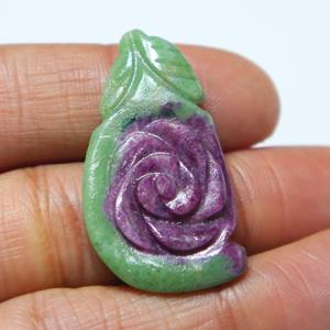 Cabujón de Zoisita Rubí Natural Tallado, Gema de Rubí Tallada a Mano, Piedra Suelta Lisa, Proveedor Mayorista para Joyería - Product Image 1