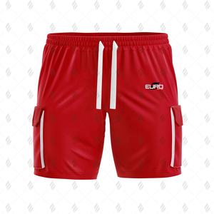 Shorts cargo pour hommes personnalisés OEM, tissage en toile, coton, polyester, taille élastique, séchage rapide, respirant, confortable, vêtements décontractés - Product Image 1