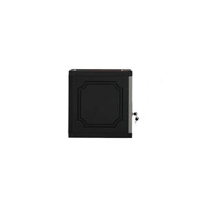 Two door Modern <b>Grey</b> Black PVC Cube Storage <b>Cabinet</b> with Lock Home Office Organizer - Product Image 3