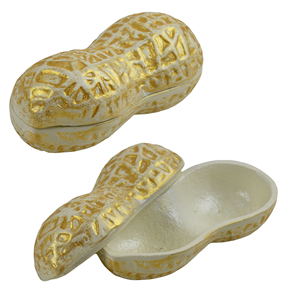 Cuenco de Metal con Forma de Nuez para Frutos Secos, Diseño Interior, Cuenco para Servir con Acabado Pintado para Aperitivos y Dulces - Product Image 6