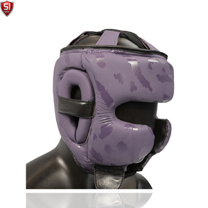 Casque de protection pour la tête en cuir de vachette de qualité supérieure pour MMA, casque de sparring, tissu à séchage rapide, équipement de protection pour la boxe - Product Image 4