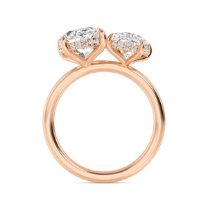 Anillo de Boda Atemporal con Diamante Cultivado en Laboratorio de Corte Cojín en Oro Rosa de 10K, 1.07 CTW, para Joyería Fina Nupcial Elegante - Product Image 2