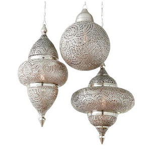 Vintage Inspired <b>Moroccan</b> Iron <b>Lantern</b> with Intricate Patterns and Durable Powder Coated Finish for Festive Decoration - Product Image 3