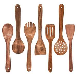 Cuchara de Servir de Madera con Mango Largo, Diseño Clásico, Ecológica, MN EXPORTS, Utensilios de Cocina Duraderos para Cocinar y Servir - Product Image 1