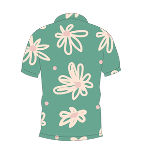 เสื้อโปโลผู้ชายพิมพ์ลายดอกไม้สีเขียวลำลองแขนสั้นแฟชั่นฤดูร้อนเสื้อโปโลกอล์ฟ - Product Image 5