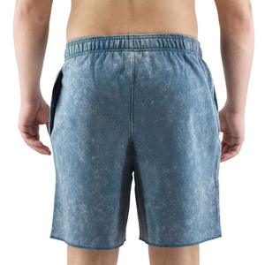 Shorts en coton premium pour homme, délavés à l'acide, en tissu épais uni et doux, style streetwear, effet vintage - Product Image 2