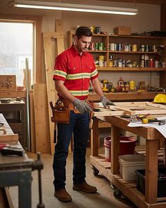 Camisas de Trabajo de Alta Visibilidad y Calidad Superior, Manga Larga, con Botones, para Construcción - Product Image 3