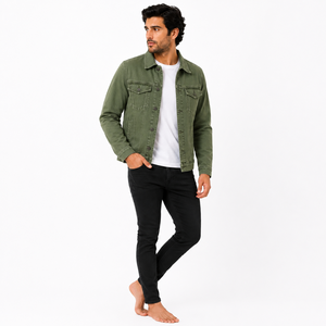 Chaqueta vaquera para hombre que combina estilo robusto, comodidad diaria, mezclilla duradera, diseño práctico y combinación versátil para la temporada informal. - Product Image 5