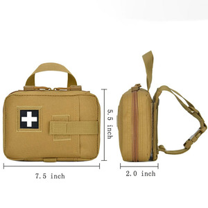 Bolsa de emergencia portátil con diseño de cuero impermeable para accesorios médicos y gestión de suministros de primeros auxilios - Product Image 6