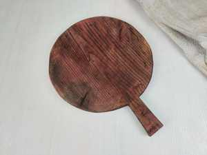 Planche à découper ronde en bois massif, style rustique vintage, pour décoration de ferme, intérieur de maison, café, ou comme cadeau - Product Image 2