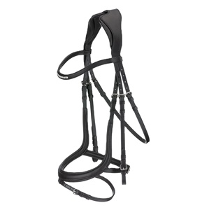 บังเหียนขี่ม้าหนังแท้ที่ทนทานของผู้ผลิตชั้นนำของอินเดียโดยมีชิ้นคอที่มีนวัตกรรมและแผ่นรองนุ่ม - Product Image 1