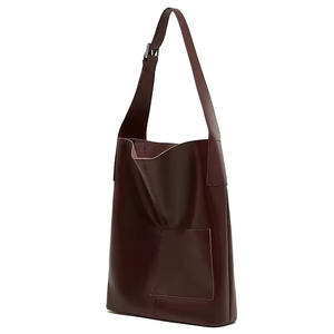 Sac fourre-tout en cuir pleine fleur véritable grande capacité pour femme, sac à bandoulière élégant pour usage quotidien - Product Image 1