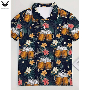 Camisetas Polo para Hombre Estampadas por Sublimación en Diferentes Colores, Camiseta Polo Informal con Estampado Gráfico de Cervezas para Hombre - Product Image 4