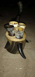 Auténticos Vasos Cortos de Cuerno de Búfalo Hechos a Mano, Ecológicos, Pulidos, Artesanía Natural de Animales, Artesanía Vikinga, Navidad, al por Mayor - Product Image 5