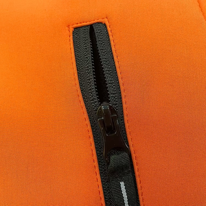 Veste polaire orange pour homme, à capuche, col montant, respirante, avec poche zippée, couleur unie, style sportif, manteau d'hiver - Product Image 6