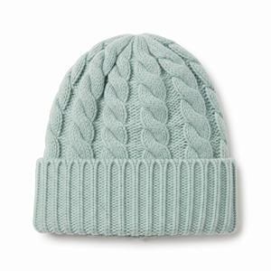 Bonnet d'hiver en tricot vert menthe personnalisé, unisexe, en laine et acrylique, épais, chaud, doux, pour le ski en plein air - Product Image 4