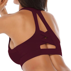 Soutien-gorge de sport Maanify de qualité supérieure pour femme, haut de sport court à fort impact, couvrant entièrement le buste, col montant, idéal pour la course et le yoga - Product Image 1