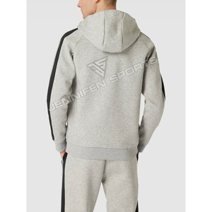Ensemble de survêtement sportif deux pièces pour homme en molleton 340 GSM, comprenant un sweat à capuche et un pantalon de jogging, 100% coton, haute qualité - Product Image 4