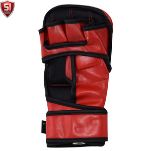 Gants de sparring MMA de haute qualité, sur mesure, en cuir PU, antidérapants, avec sangle de poignet réglable, fermeture auto-agrippante, pour adultes - Product Image 3