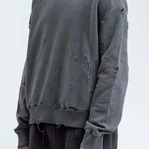 Sudadera con Capucha Unisex Personalizada, Estilo Oversize, Lavada con Efecto Desgastado, Bordado Tipo Toalla, Algodón French Terry, Alta Calidad - Product Image 6