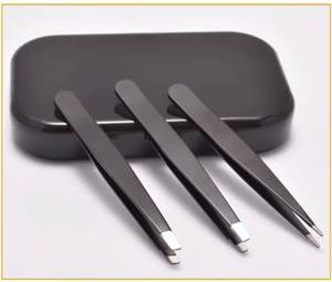 Precision Stainless Steel <b>Eyelash</b> Tweezers Set with Smooth Tips for Detailed <b>Application</b> - Product Image 2