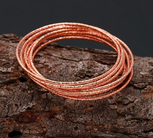 Solid Copper <b>Healing</b> Bangles for Arthritis Relief Hammered Texture Copper Adjustable Cuff Bangle Therapy Style Jewelry for Women - Product Image 6