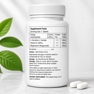 Fabricant OEM de comprimés de bisglycinate de magnésium, de L-carnitine et de vitamine E pour l'énergie et le soutien musculaire - Product Image 2