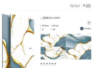 Elegantes azulejos de porcelana de alto brillo 800x1600 1200x1800 750x1500mm diseñados para interiores de primera calidad que ofrecen un reflejo nítido. - Product Image 3